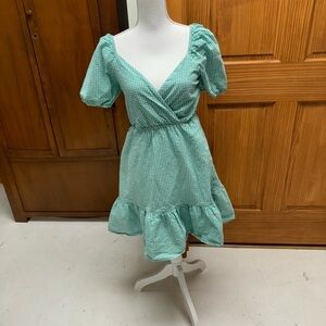 Draper James RSVP mini/midi dress gingham XS 17in pit L20in from waist Easter